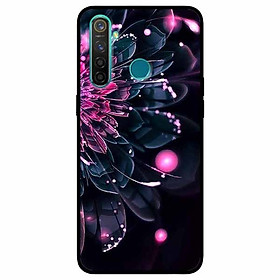 Ốp lưng in cho Realme 5 Pro Mẫu Mẫu Đơn Hồng Đen