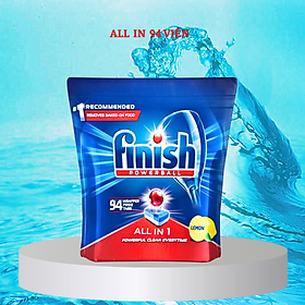 Túi 94 viên rửa chén Finish All In1 Max Dishwasher Tablets Chanh PTT09440
