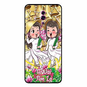 Ốp lưng in cho Oppo Reno Mẫu Đôi Bạn Áo Dài