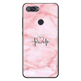 Ốp in cho Xiaomi Mi 8 Lite Đá Hồng - Hàng chính hãng