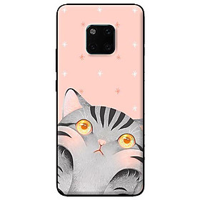 Ốp in cho Huawei Mate 20 Pro Mèo Hồng - Hàng chính hãng