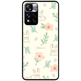 Ốp lưng cho Xiaomi Redmi Note 11 4G - Note 11S 4G - Note 11 5G - Redmi Note 11 Pro Nội Địa - Note 11 Pro Quốc Tế - Hoạ Tiết Thỏ Hoa Hồng - Hàng Chính Hãng