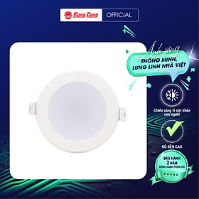 Đèn LED âm trần Downlight chính hãng Rạng Đông Model: AT06.V3 chất lượng ánh sáng cao, thân vỏ nhôm bọc nhựa liền khối, tản nhiệt tốt.