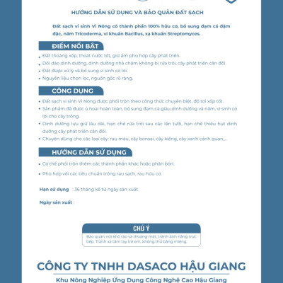 Đất vi sinh Vì Nông, Đất sạch Vi sinh, đất trồng cây, trồng rau
