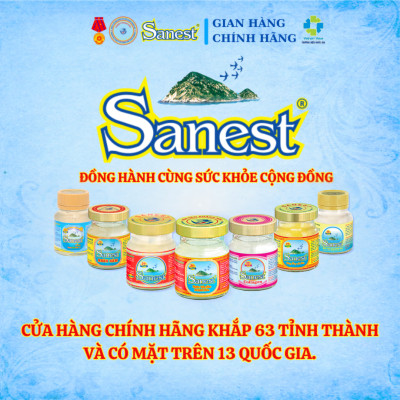  NEW [ Hộp quà tặng 8 lọ] Nước Yến sào Khánh Hòa Sanest 21% - Có đường