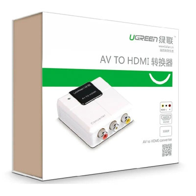 Ugreen UG4022540225TK Màu Trắng Bộ chuyển đổi tín hiệu AV sang HDMI âm - HÀNG CHÍNH HÃNG