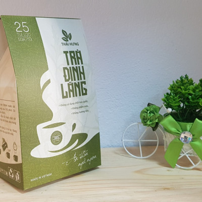 Combo 04 Túi Trà ĐINH LĂNG Thái Hưng  An thần, giảm stress, ngủ ngon 25 túi lọc 5g