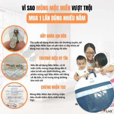 Màn Chụp , Mùng Chụp Tự Bung Đỉnh Rộng Cao Cấp Mộc Miên - Kích Thước 1,8mx2m ( Hà Nội )