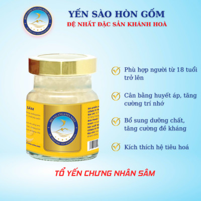 [Combo 30 Hũ] Tổ Yến Sào Chưng Nhân Sâm - Yến Sào Hòn Gốm Chính Hiệu Khánh Hoà - HGK NEST