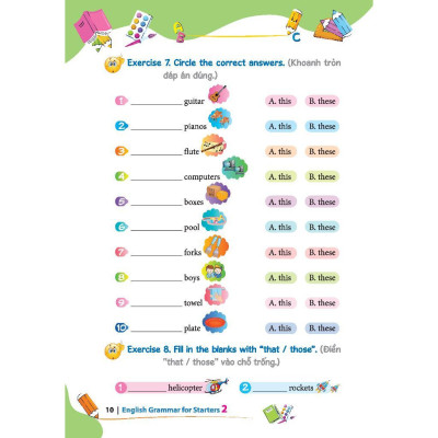 Sách - English Grammar For Starters - Có Đáp Án - Combo 2 Tập - Minh Thắng
