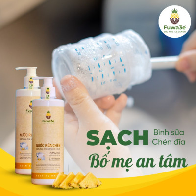 [Can 10L tiết kiệm] Nước rửa chén hữu cơ enzyme sinh học dứa Fuwa3e 10L