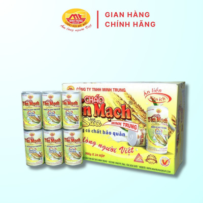 Cháo yến mạch sữa Minh Trung 365g - Cháo YM Sữa 24 (thùng 24 lon)