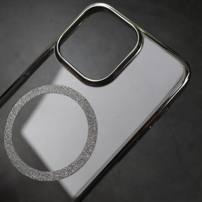 Ốp lưng siêu mỏng trong suốt Memumi Magnetic kim tuyến cho iPhone 16 Pro Max, 15 Pro Max, iP 15 Plus - Mỏng 0.3mm, chống ố vàng - Hàng nhập khẩu