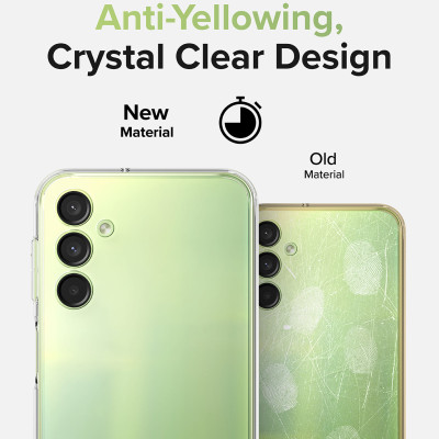 Ốp lưng silicon dẻo cho Samsung Galaxy A14 4G / 5G hiệu Ultra Thin trong suốt mỏng 0.6mm độ trong tuyệt đối chống trầy xước - Hàng nhập khẩu