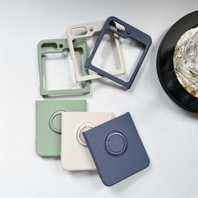 Ốp Lưng Silicon Cho Samsung Galaxy Z Flip 6 / Z Flip 5 Kèm Iring - BUM STORE GALAXY CASE