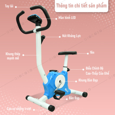 Bg Xe đạp tập thể dục trong nhà Mẫu YS02 WHITE (hàng nhập khẩu)