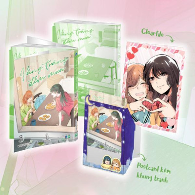 Sách - Vầng Trăng Đêm Mưa - Tập 8 - Bản Sưu Tầm - Tặng Kèm Card Ngọc Trai + Clear File + Khung Đựng Card