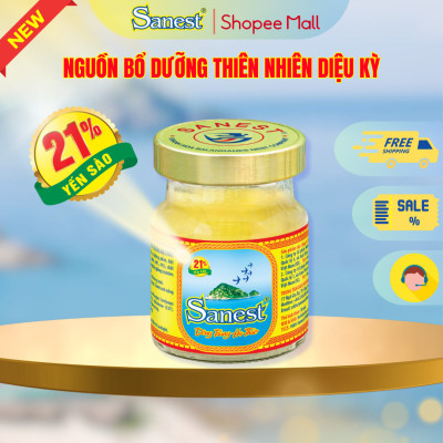  NEW [ Combo 5 lọ] Nước Yến sào Khánh Hòa Sanest 21% - Đông Trùng Hạ Thảo