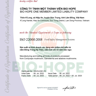 Combo 6 Hũ Yến Sào Cao Cấp Chưng Đông Trùng Hạ Thảo BIO HOPE - 1 Hộp 6 Hũ