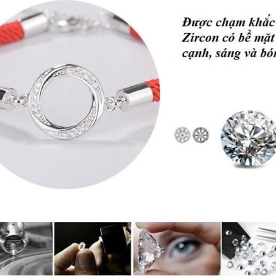 COMBO- CẶP VÒNG TAY ĐÔI Bracelet tình yêu (Đồng trắng mạ Bạch kim) (Đen và Đỏ)