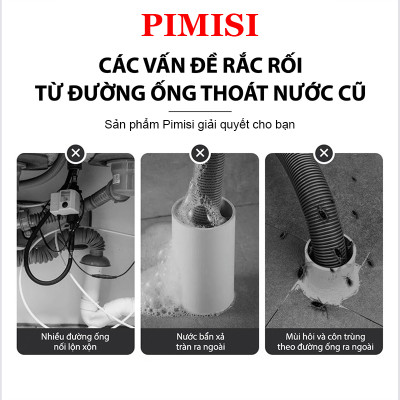 Bộ Đầu Nối Ống Thoát Nước Pimisi PDT-501 Ngăn Mùi | Chính Hãng
