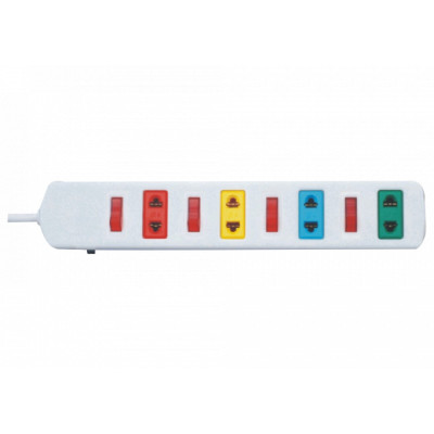 Ổ cắm Lioa  có bảo vệ quá tải bằng CB công suất 2200W  Max 10A 250V 4SOF5W ( Trắng)