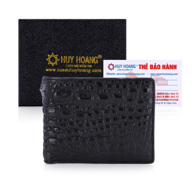 HC2779-80-81-82 - Ví nam Huy Hoàng da cá sấu màu đen