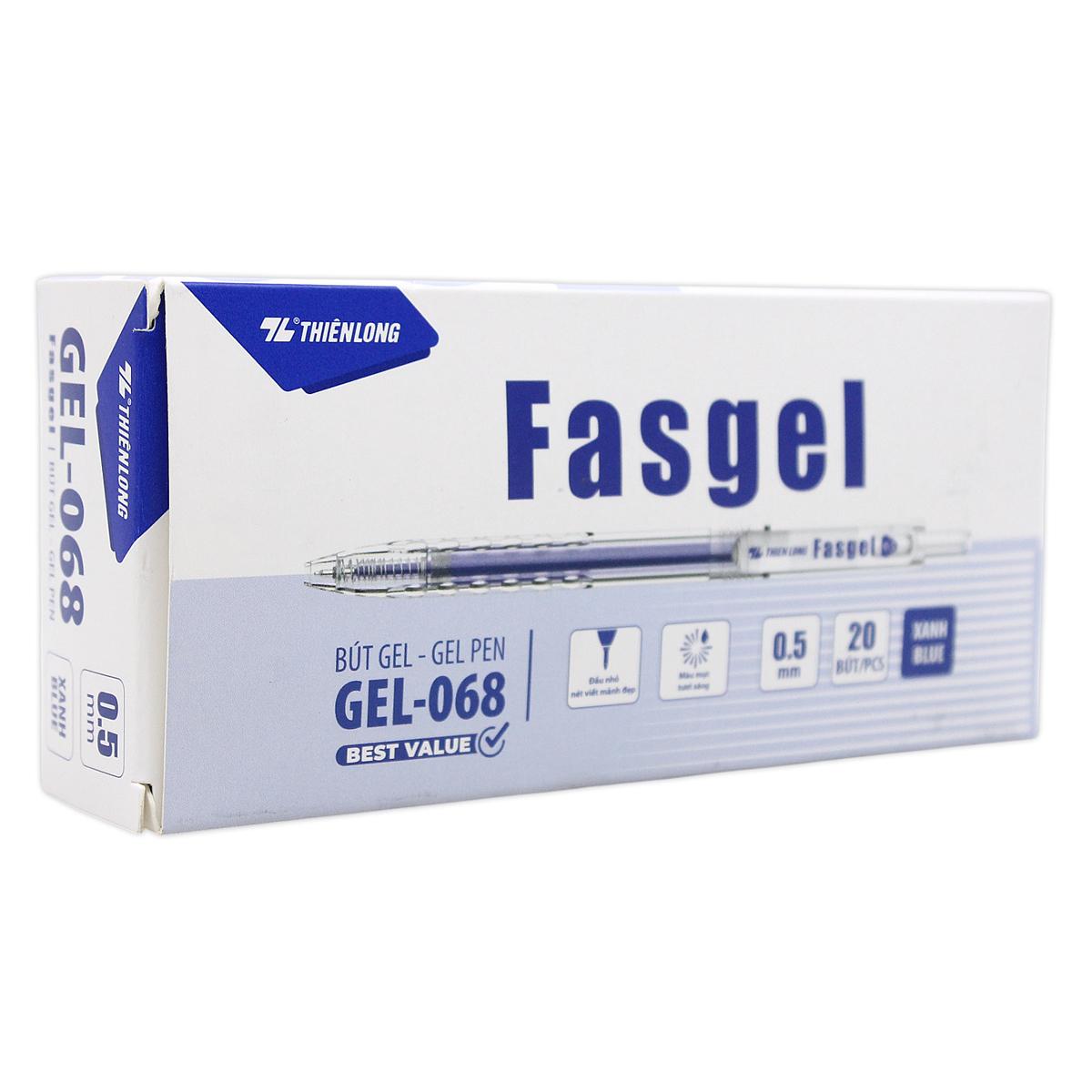 Hộp 20 Bút Gel 0.5 mm - Thiên Long Gel-068 - Mực Xanh