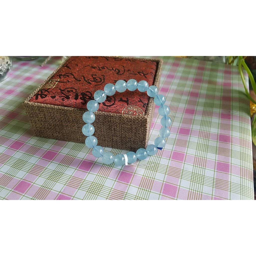Vòng đeo tay đá aquamarine
