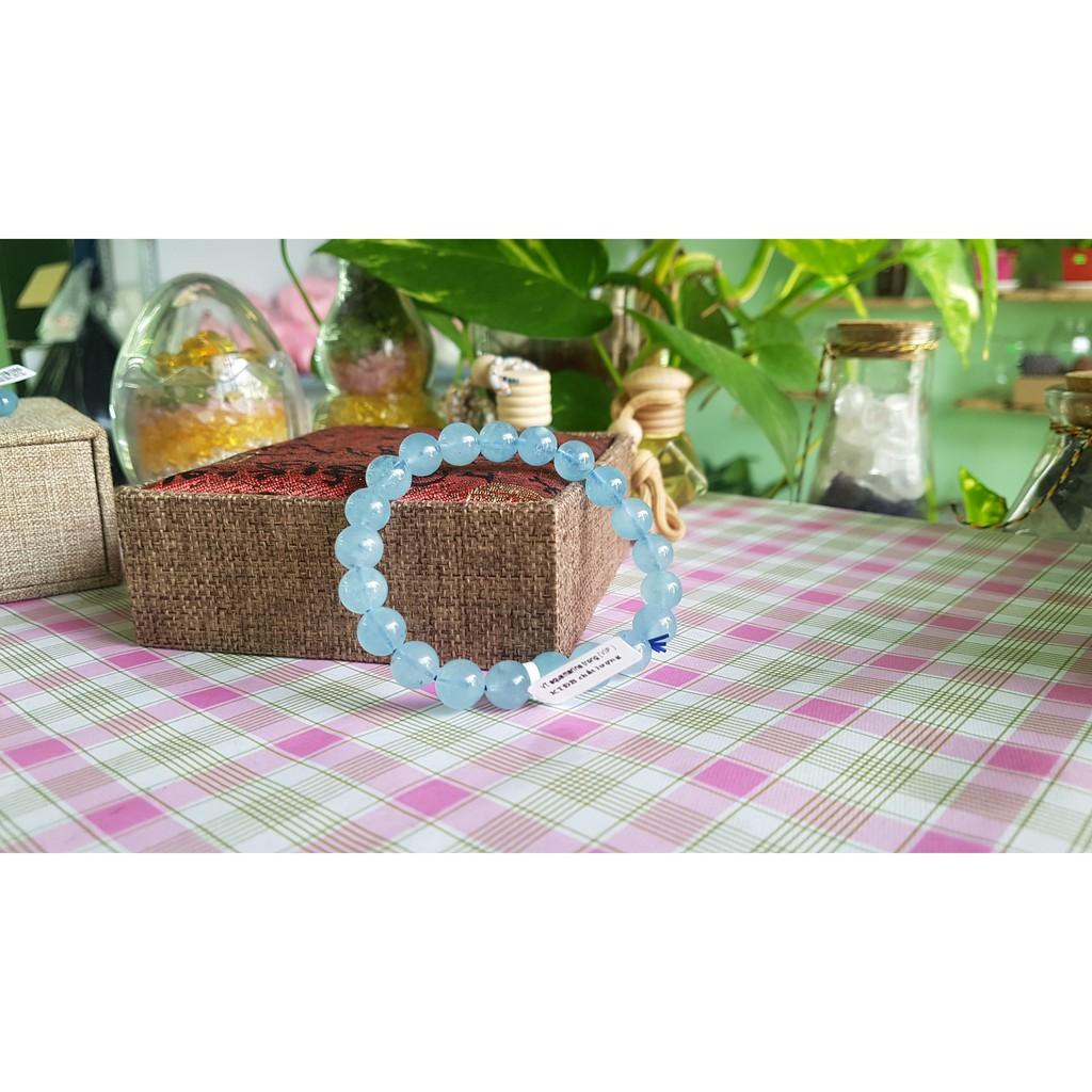 Vòng đeo tay đá aquamarine