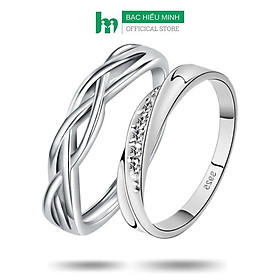 Nhẫn Đôi Bạc Nhẫn Cặp Bạc - Con Đường Tới Trái Tim - BẠC HIỂU MINH NC643