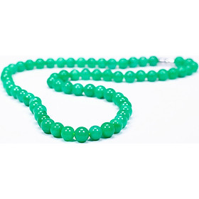 Chuỗi cổ đá cẩm thạch xanh lý size hạt 8mm mệnh hỏa, mộc - Ngọc Qúy Gemstones