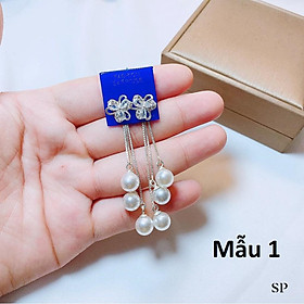 Bông tai bạc thời trang khoá bấm cao cấp chất liệu bằng bạc s925 SA0103