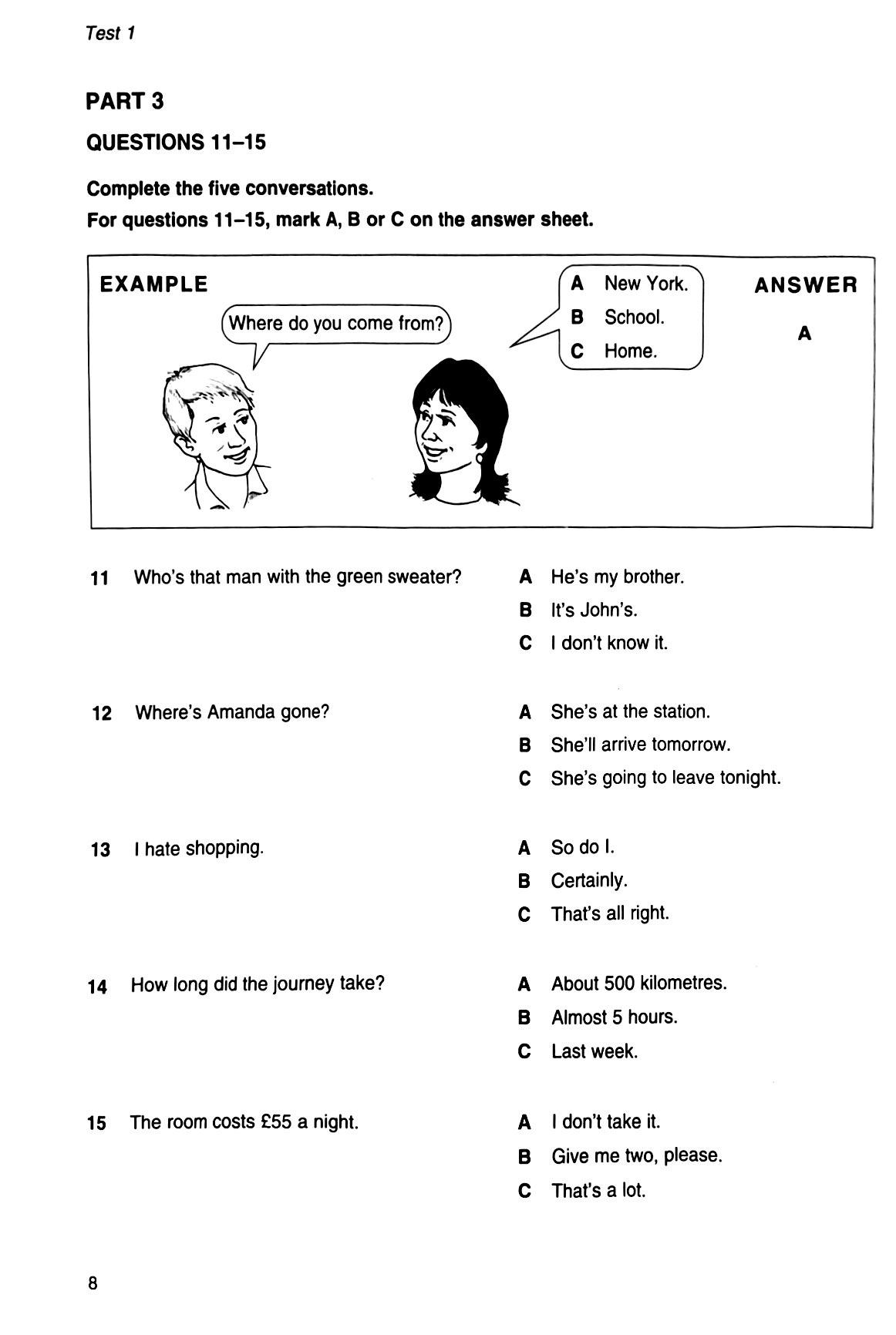 Cambridge Key English Test 3 with Answers