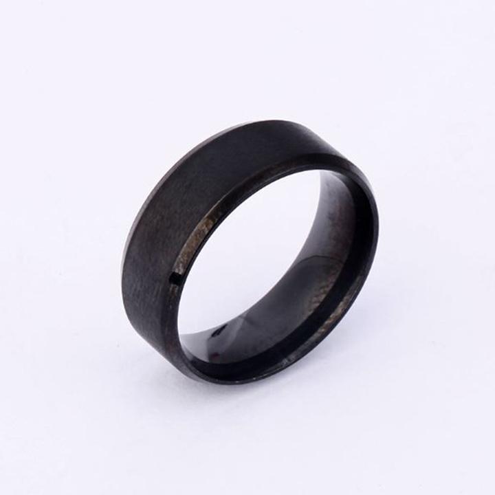 Nhẫn titan nam - Nhẫn nam inox trơn vuông nhỏ nhiều màu cao cấp thời trang thép không gỉ trangsucpt