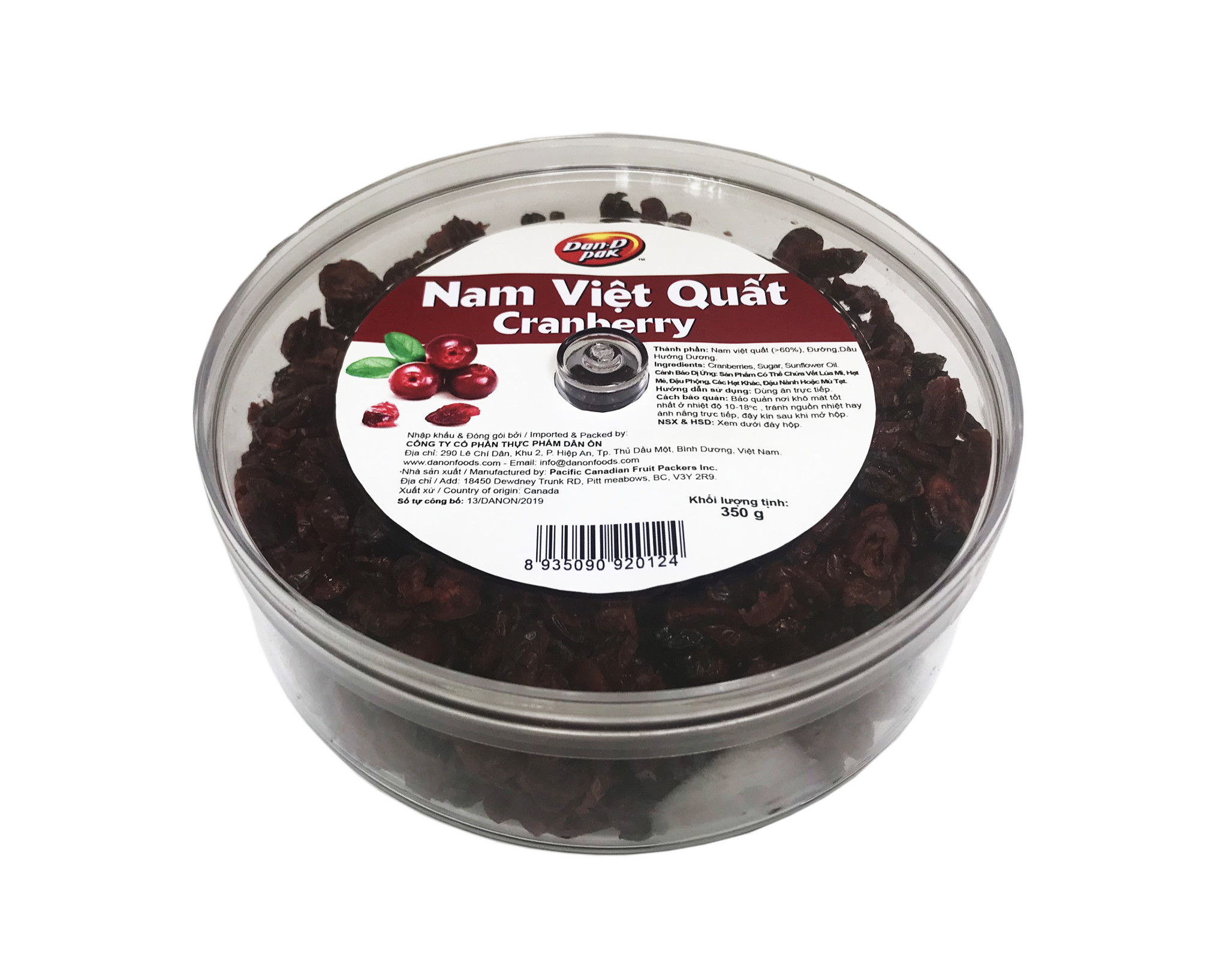 COMBO 2 Hộp Nam Việt Quất khô – Cranberry 350gr dan.d.pak,,không chất bảo quản,giải độc tố trong cơ thể,làm đẹp da,là liều thuốc hữu hiệu để hạn chế nguy cơ bị ung thư, đột quỵ, nhiễm virus, bệnh tim mạch