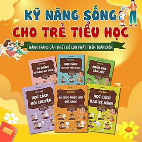 Sách - Bộ  GROWBOOKS - Kỹ Năng Sống Cho Trẻ Tiểu Học: Học Cách Nói Chuyện, Bảo Vệ Mình, Sức Khỏe, Cảm Xúc, An Toàn - MCBooks