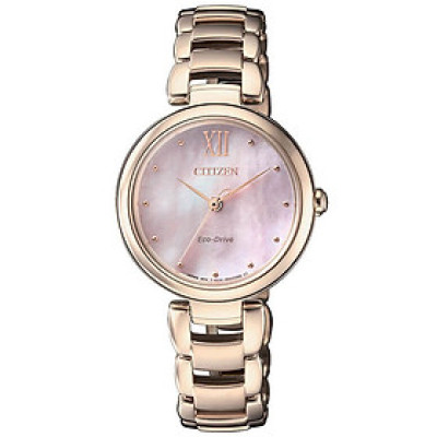 Đồng Hồ Citizen Nữ Dây Kim Loại Máy Eco-Drive EM0533-82Y - Mặt Xà Cừ (Sapphire)