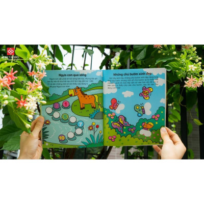 Sách - Hình dán thú vị, rèn trí thông minh (trọn bộ 10 tập) - Đinh Tị Books