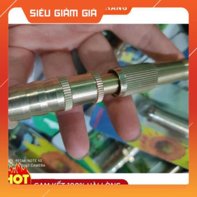 Đầu vòi xịt tăng áp mini Đầu vòi tăng áp đa năng bằng đồng tưới cây rửa xe cực mạnh 206587 tặng đai