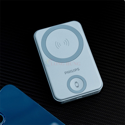 Sạc dự phòng từ tính không dây Philips Magnetic Wireless Power Bank PD20W 10000mAh DLP9535 - Hàng chính hãng