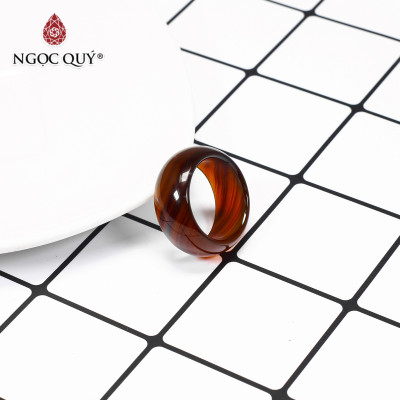 Nhẫn nam đá mã não đỏ mệnh hỏa thổ - Ngọc Qúy Gemstones