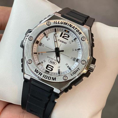 Đồng Hồ Nam Dây Nhựa Casio Standard MWA-100H-7AVDF Chính Hãng - MWA-100H-7A Gờ Kim Loại