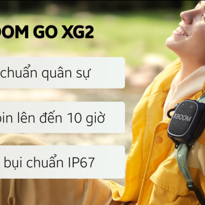 Loa Bluetooth di động LG XBOOM GO XG2, Kháng nước IP67 - Hàng chính hãng