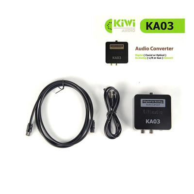 Bộ chuyển âm thanh TV 4K quang optical sang audio AV ra amply + Cáp optical KA03 Bộ Chuyển Quang Âm Thanh Từ Digital Sang Analog Âm Thanh Lớn Tặng Kèm Dây AV - Hàng chính hãng