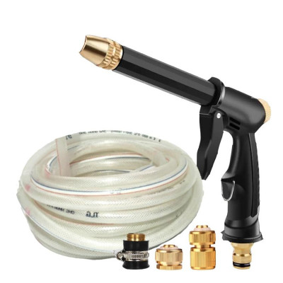 Rửa xe tưới cây Bộ dây và vòi xịt tăng áp lực nước 300% loại 30m cút đồng,nối đồng 206810-2