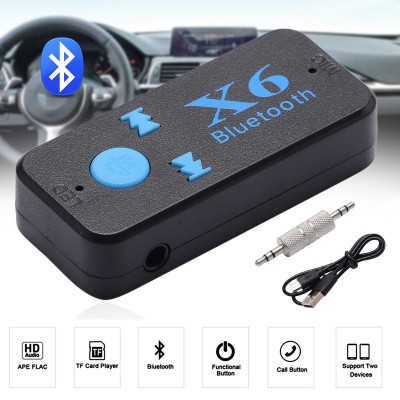 Hàng Chính Hãng - Bộ Thu Bluetooth Xe Ô Tô X6-JA Bluetooth 4.1 + EDR Phạm Vi Kết Nối 10m Kết Nối Đa Dạng 3.5mm Âm Thanh Hi-Fi Hỗ Trợ Đa Định Dạng MP3 WMA AAC Pin 400mAh 8 tiếng Đàm Thoại Rảnh Tay Nhỏ Gọn Dễ Sử Dụng Ô tô Xe Hơi - ROGTZ