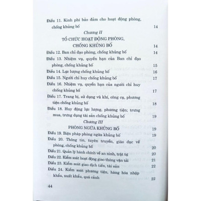 Sách - Luật Phòng, Chống Khủng Bố (Hiện Hành) (Sửa Đổi, Bổ Sung Năm 2022) - NXB Chính Trị Quốc Gia