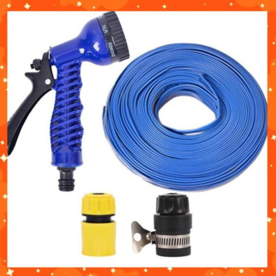 Bộ dây tăng áp 3 lần vòi xịt nước rửa xe, tưới cây loại 15m (cút nhựa nối nhựa đen 713-2) 206843