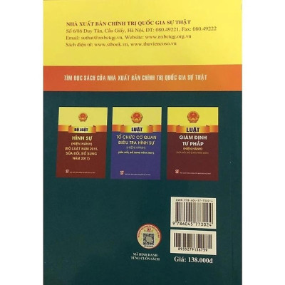 Sách - Bộ Luật Tố Tụng Hình Sự (Hiện Hành) (Sửa Đổi, Bổ Sung Năm 2021) - NXB Chính Trị Quốc Gia